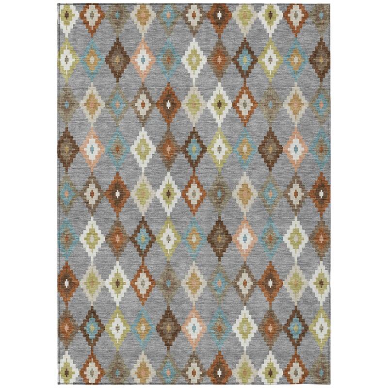 Machine Washable Indoor/ Outdoor Global Ahmet Chantille Rug