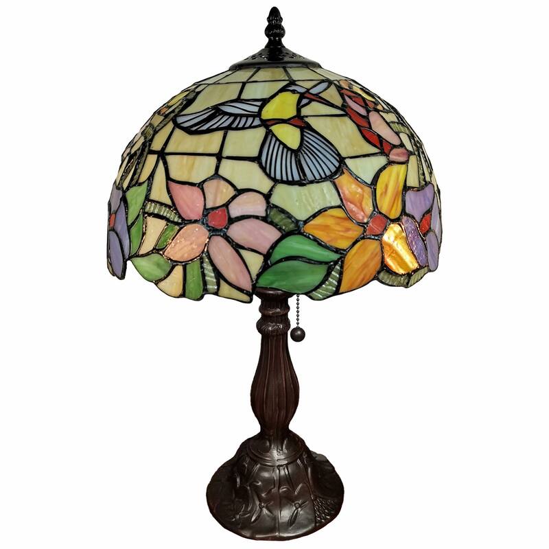 HomeRoots 18" Tiffany Style Floral Table Lamp - 15