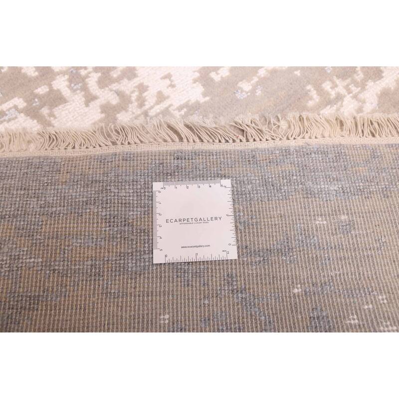 ECARPETGALLERY Hand-knotted Legacy Taupe Silk, Wool Rug - 8'10 x 12'1