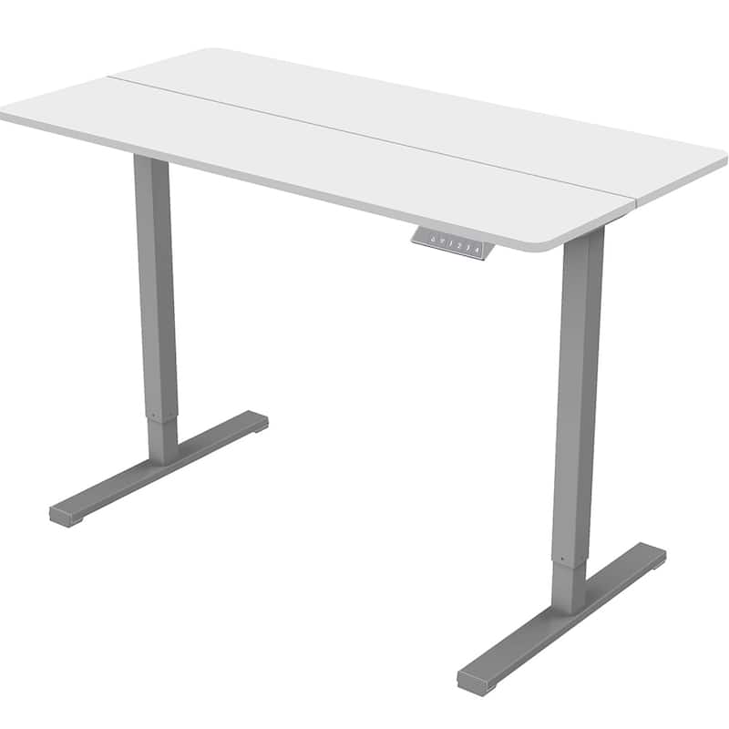 Electric Adjustable Standing Desk, 55x28-inch Home Office Workstation