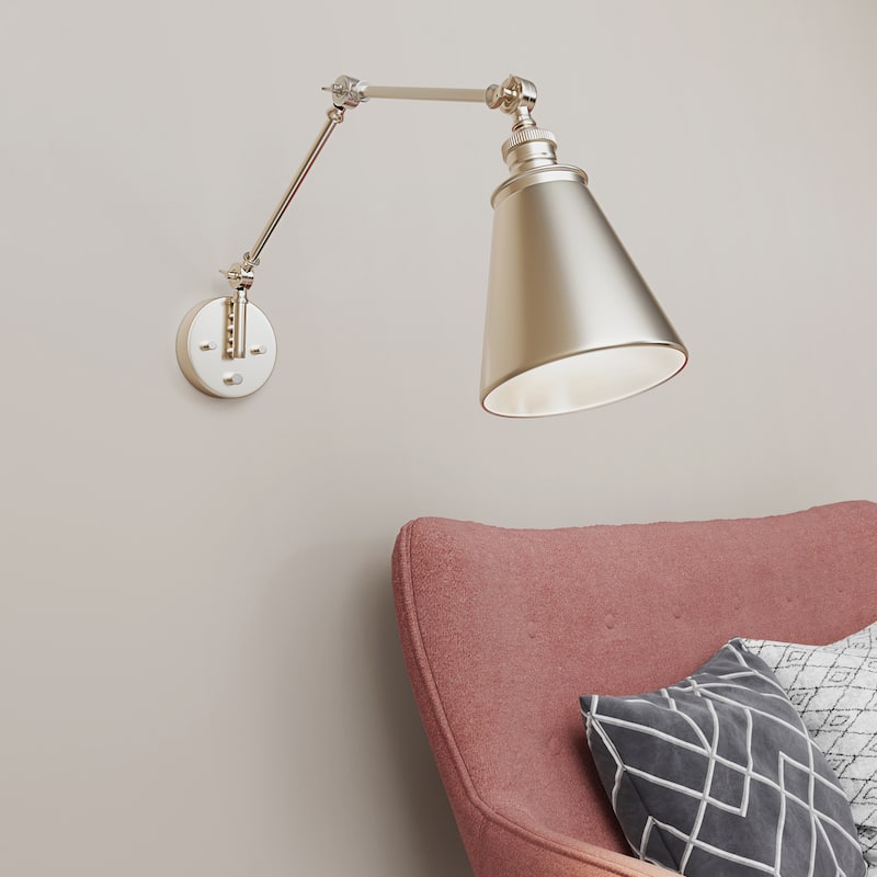 Evonne 1-Light Swing Arm Sconce Light