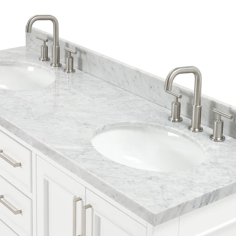 Ariel M061DCWOVO Stafford 61" Free Standing Double Basin Vanity Set