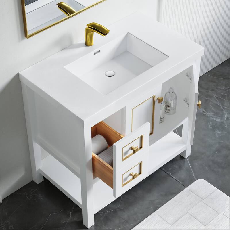 Davis 36" Single Bathroom Vanity Set