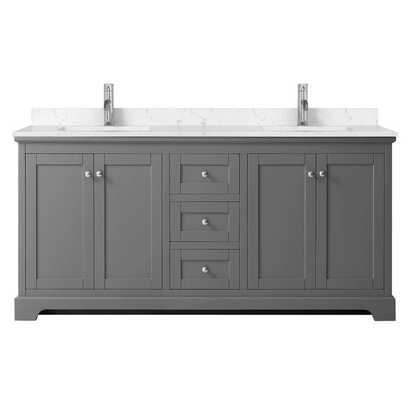 Wyndham Collection Avery 72" Free Standing Double Basin Vanity Set