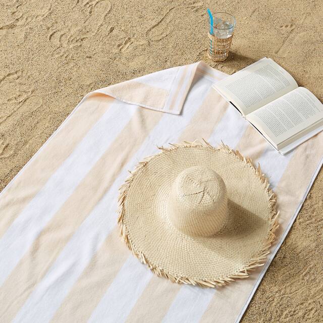 Luxurious Cotton Cabana Stripe Beach Towel