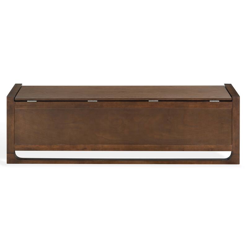 SAFAVIEH Couture Tyrell Wood Storage Bench - 60"W x 18"D x 18"H