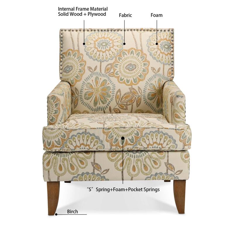 Solid Wood Accent Chairs With Nailhead Trim Bed Bath & Beyond 36616079
