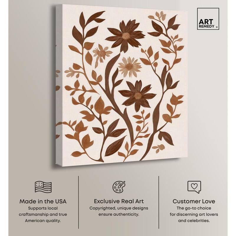 Sepia Sepal III Canvas by Art Remedy, Gallery Wrapped