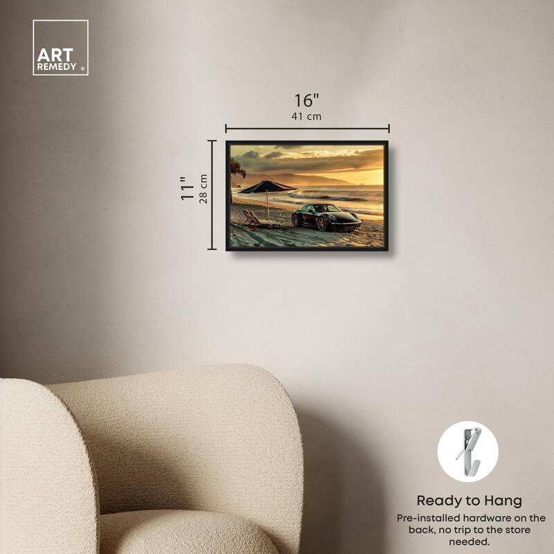 Lovely Sunset Beach Drive Canvas by Art Remedy