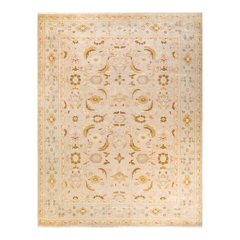 Overton Eclectic, One-of-a-Kind Hand-Knotted Area Rug - Ivory, 9' 5" x 11' 4" - 9' 5" x 11' 4"