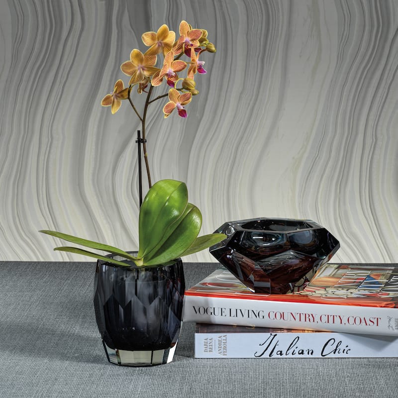 Giacomo Hand Made Cut Polished Glass Vase/Hurricane