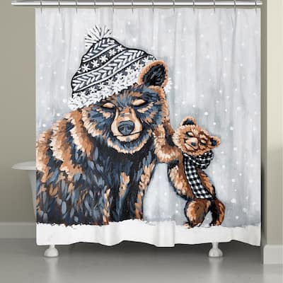 Bear Snow Day Shower Curtain