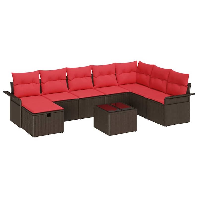 vidaXL 8/9 Piece Garden Sofa Set with Cushions