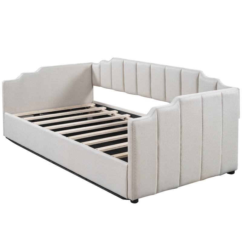 Twin Size Upholstered Daybed with Underneath Storage