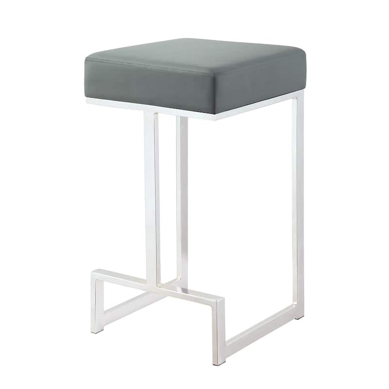 Farrier Chrome Leg Upholstered Counter Stool
