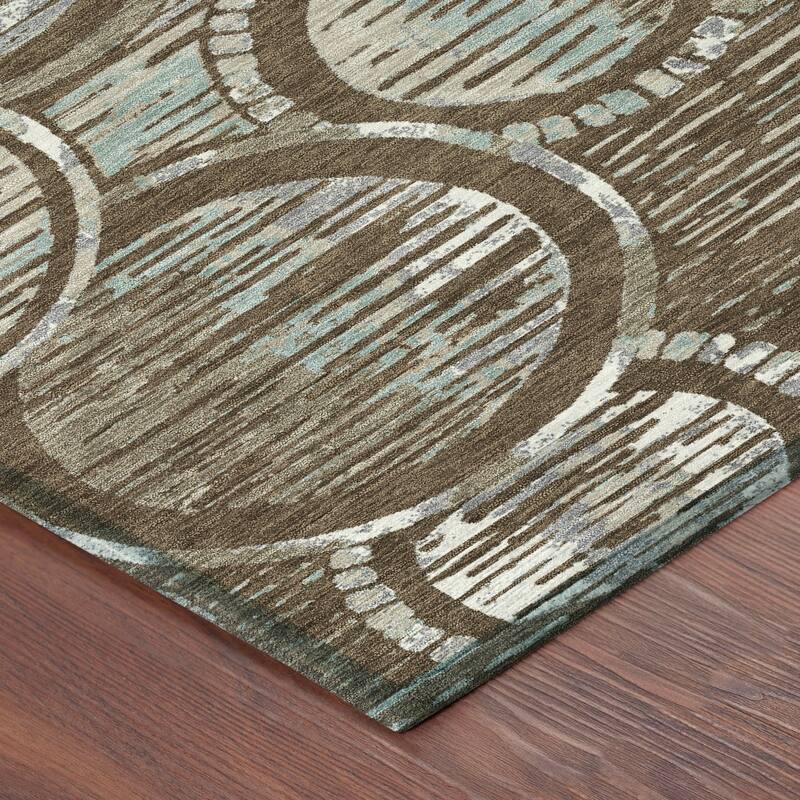 Machine Washable Indoor/ Outdoor Modern Grover Chantille Rug