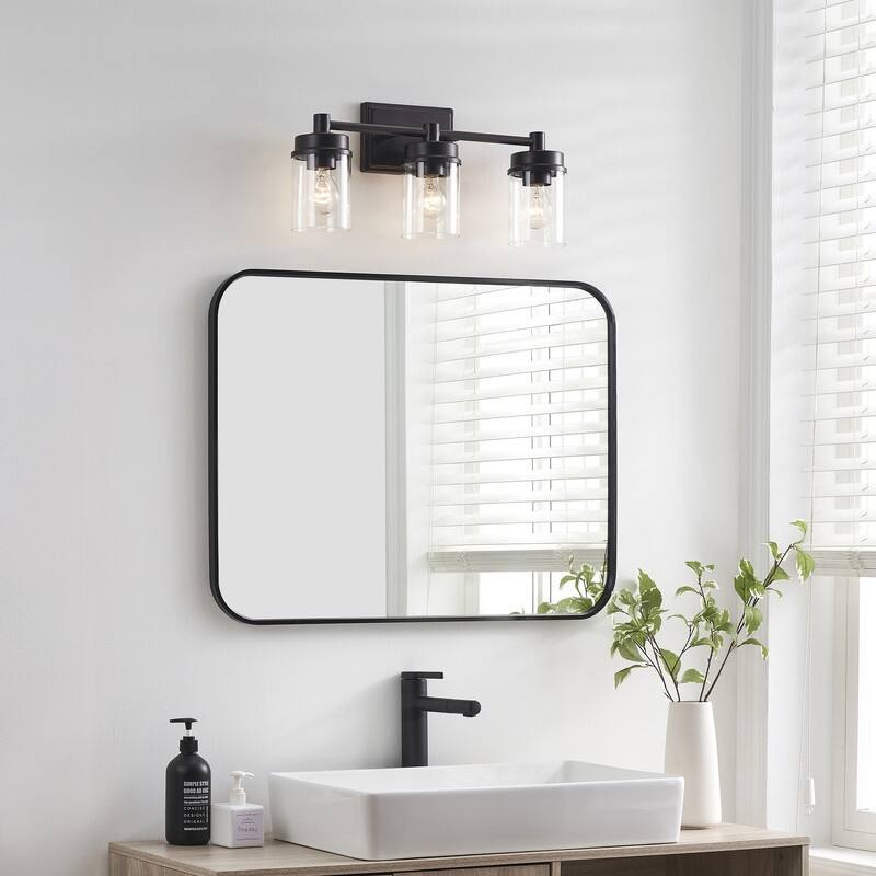 KAWOTI 3-light Modern Bathroom Vanity Light with Clear Glass