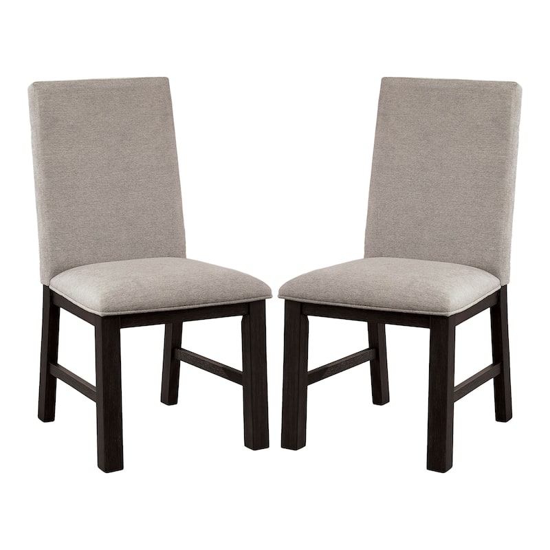 Furniture of America Plax Transitional Antique Black and Grey Wood 5-Piece Dining Table Set