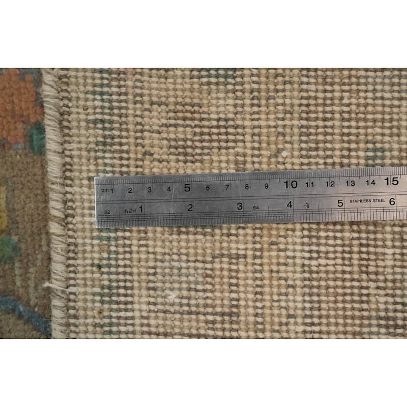 Hand Knotted Oriental 100% Wool Carpet Traditional Floral Oranges & Rust Tabriz Area Rug - 12' 7'' X 9' 7''