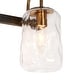 preview thumbnail 7 of 20, Modern Gold 2/4-Light Bathroom Vanity Light Textured Glass Wall Sconce