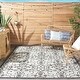 preview thumbnail 11 of 83, Nourison Garden Party Trellis Indoor/Outdoor Area Rug 5'3" x 7'3" - Ivory/Charcoal