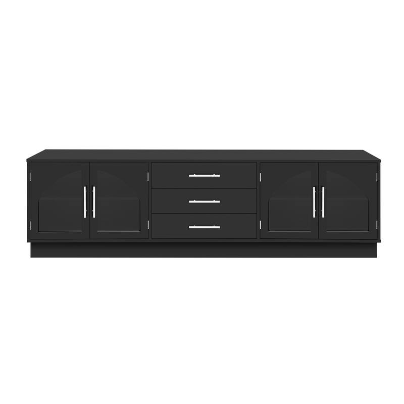 68.9" Modern Minimalist TV Stand for TVs up to 75 Inches, Entertainment Center Media Console Cabinet with Adjustable Shelves