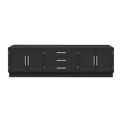 Modern TV Stand for 75" TVs with Adjustable Shelves - 68.9" D x 15.7" W x 19.8" H