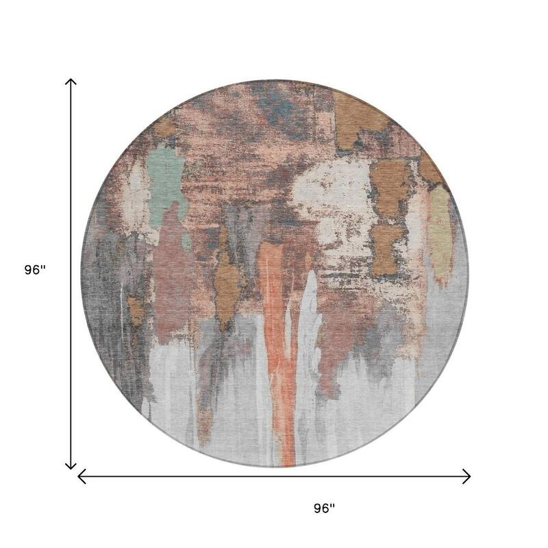 HomeRoots Abstract Transitional Rectangle Outdoor Rug