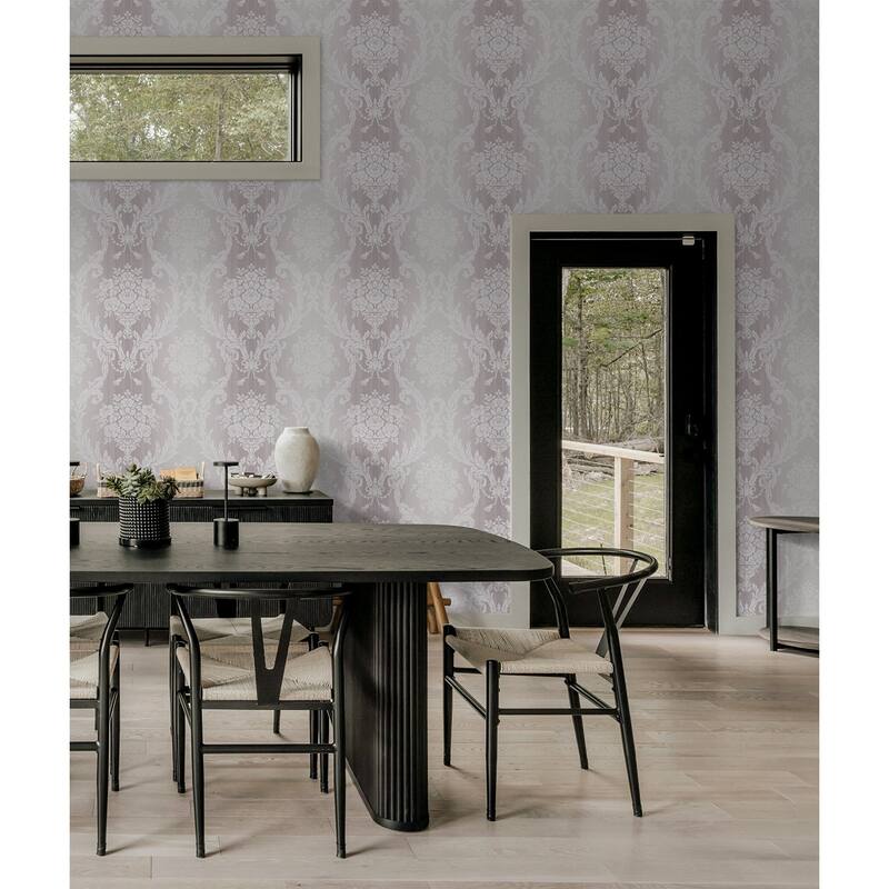 Seabrook Designs Abilene Floral Damask Unpasted Wallpaper