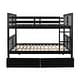 preview thumbnail 18 of 32, Multifunctional Bunk Bed With Storage,Full over Full Bunk Bed with Drawers and Ladder for Bedroom, Guest Room Furniture