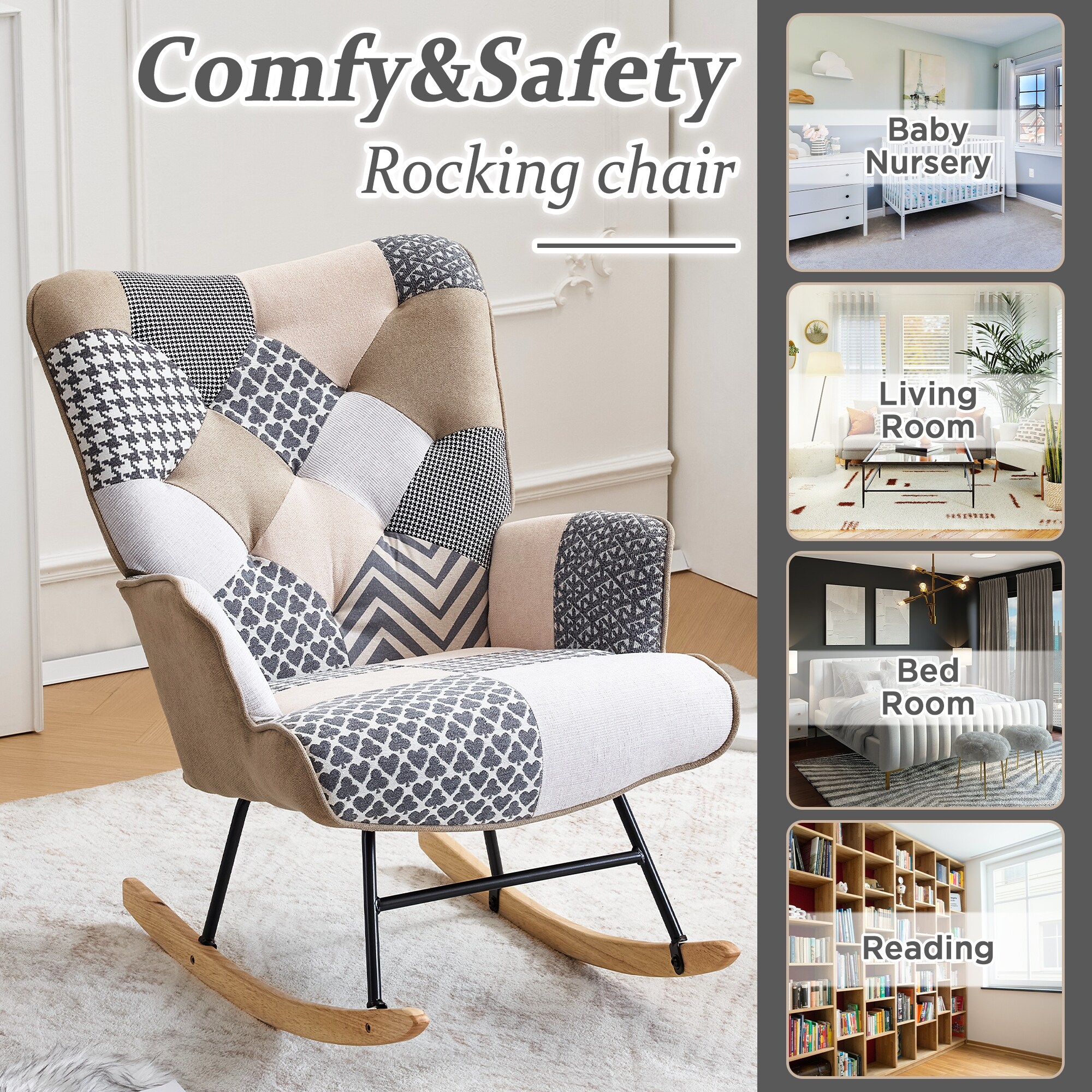 Boho rocking chair for nursery best sale