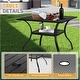 preview thumbnail 5 of 12, SUNCROWN Outdoor Patio 5/7 Piece Steel Dining Sets Metal Slatted Table and Stackable Chairs Powder Coated Frame