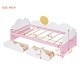 preview thumbnail 49 of 48, Twin Size Bed with Cute decoration,Platform Bed with 2 Drawers