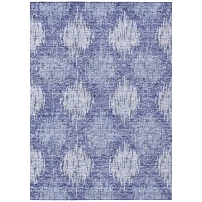 Machine Washable Indoor/ Outdoor Chantille Contemporary Geo Rug