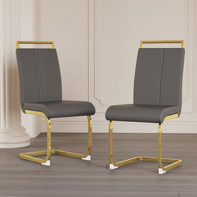 2PCS PU Dining Side Chair