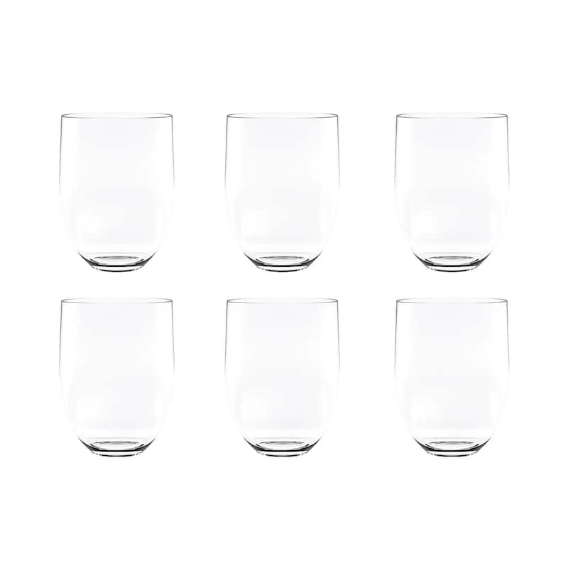 Quatro Stemless DOF New MS, Clear, Set of 6 Drinkware - Clear