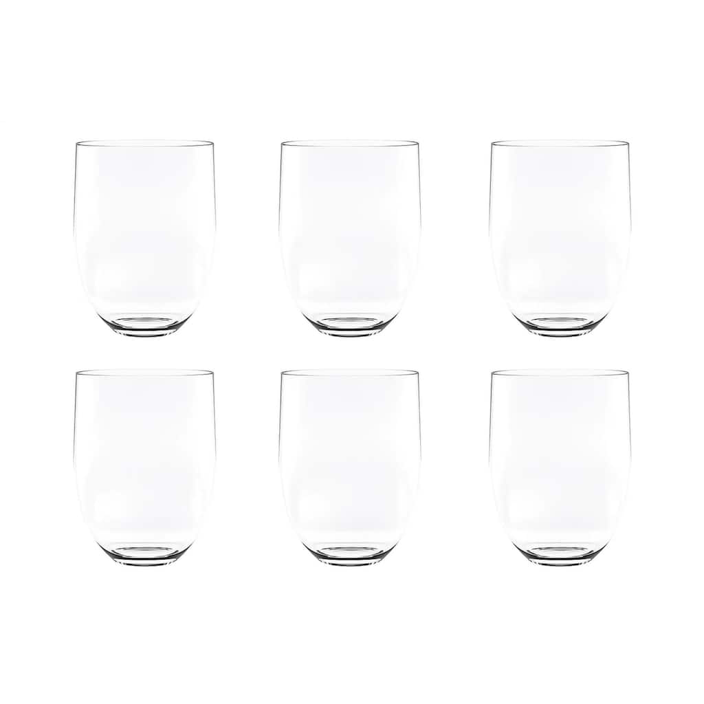 Quatro Stemless DOF New MS, Clear, Set of 6 Drinkware