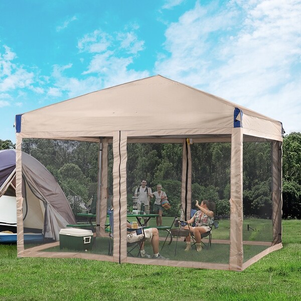 Aoodor 12'x12' Pop Up Canopy Tent with Removable Mesh