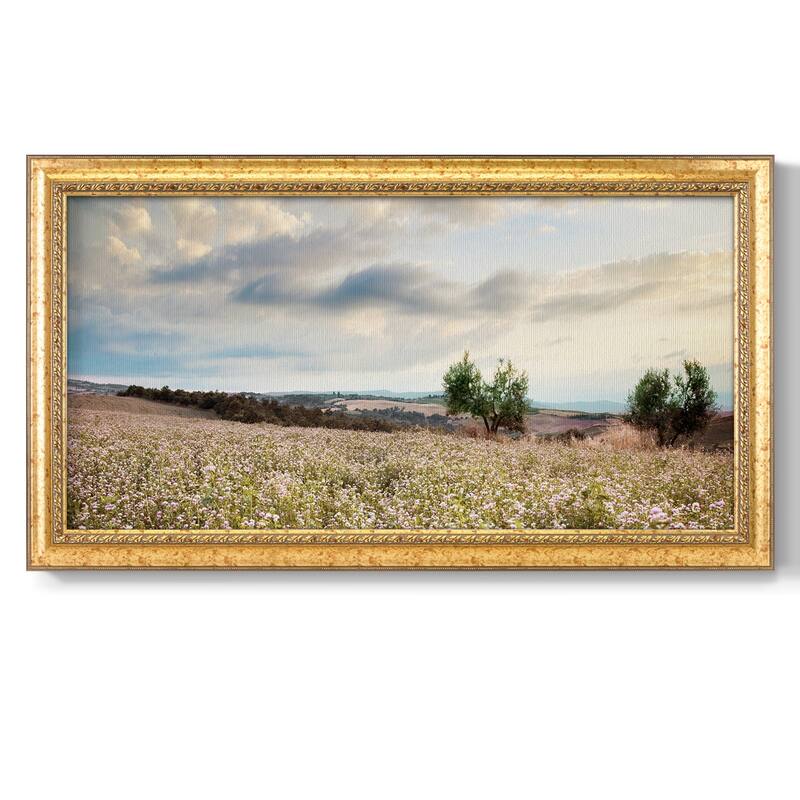 Tuscan Wildflowers Premium Framed Canvas- Ready to Hang