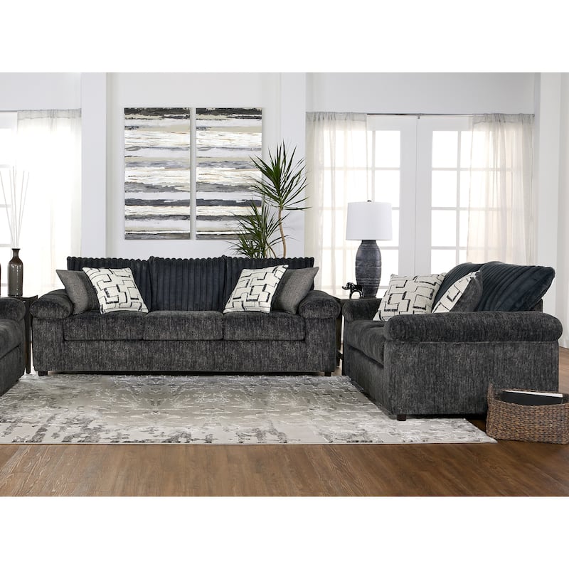 Roundhill Furniture Nason Wide Wale Corduroy Living Room 4-Piece Sofa Set