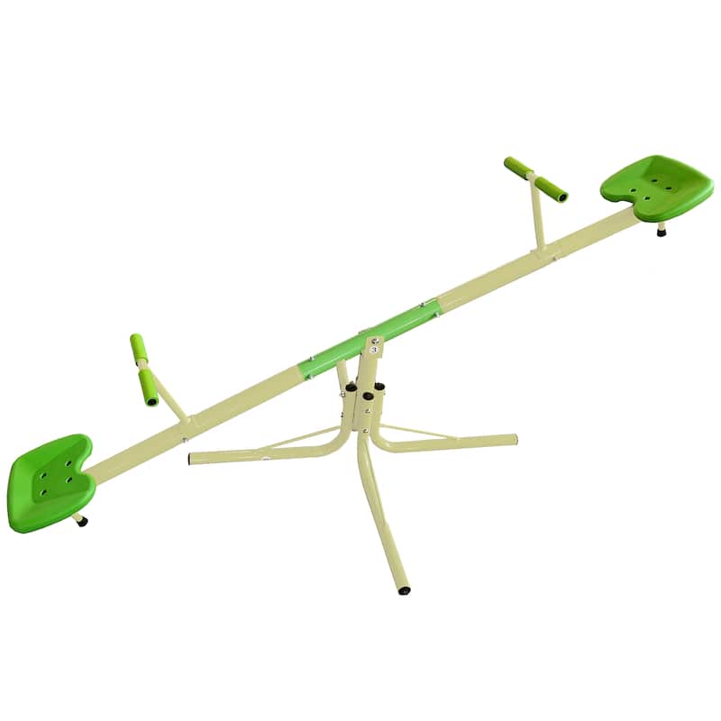Upgraded Seesaw,Swiveling 360 Degrees Toddlers Sit and Spin Teeter Totter, Kids Outdoor Play Equipment for Backyard Playground