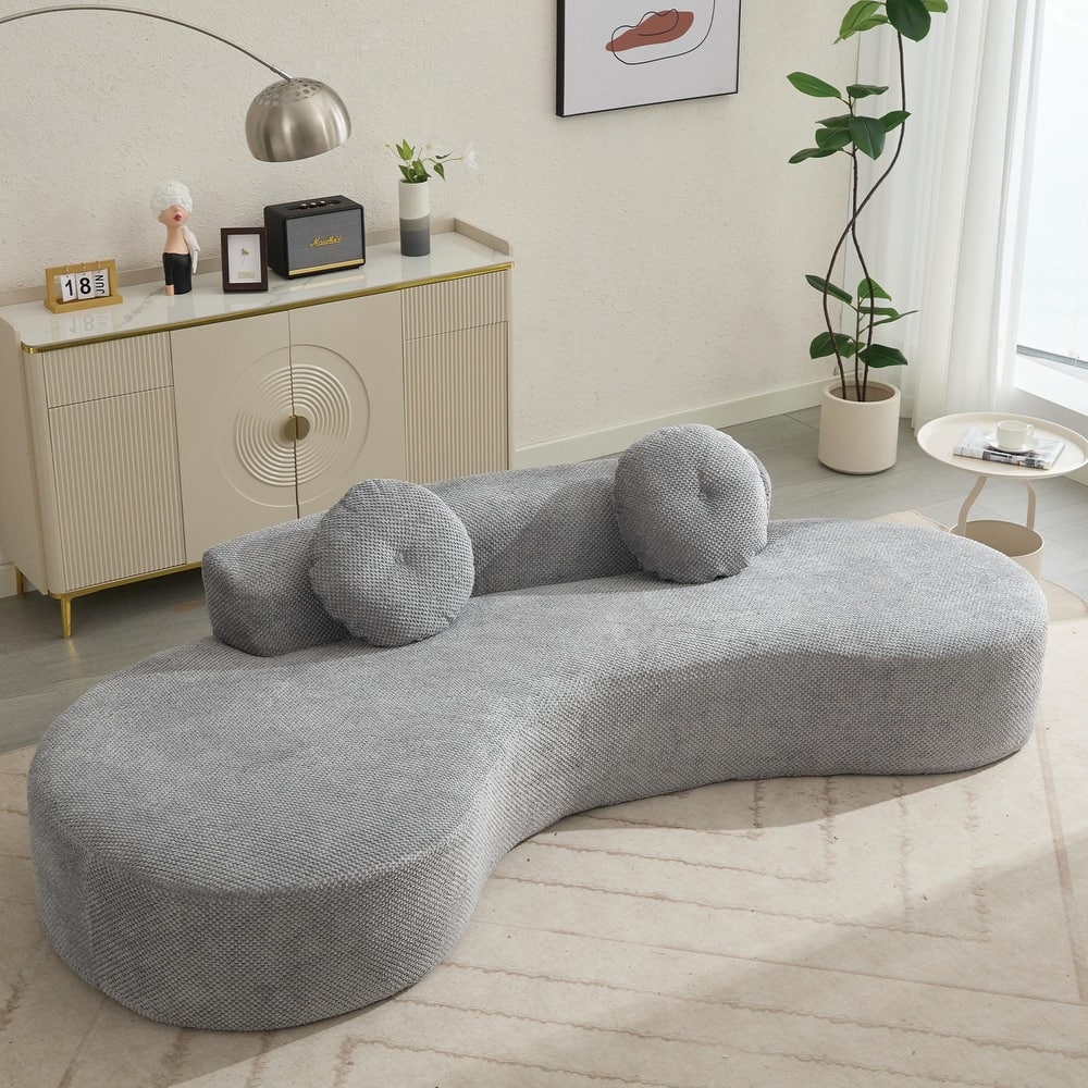 Corduroy Cloud Sofa with Pillows