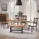 Option Antique Black Chairs and Bench