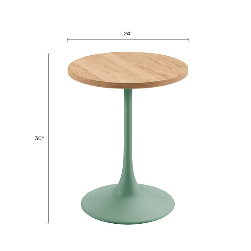 Elise Wood Top Round Table 24"D x 30"H