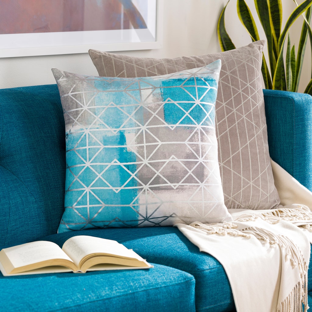 Palatka Watercolor Geometric Throw Pillow