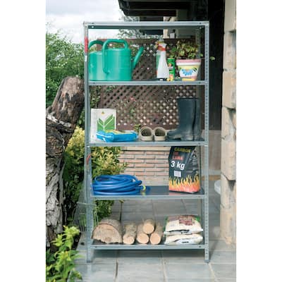 Ar Shelving Ultimate Rust-Proof Storage 1,000 lb for Patio, Commercial, Workshop and Garage - 39.4in.W x 16in.D x 76 in.H.