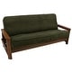 preview thumbnail 11 of 17, Microsuede Corded Full-Size 8-10 Inch Thick Futon Cover - Full Hunter Green