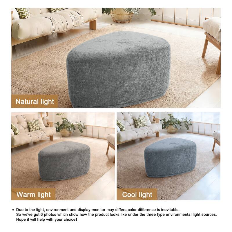 Modern Triangular Upholstered Accent Ottoman