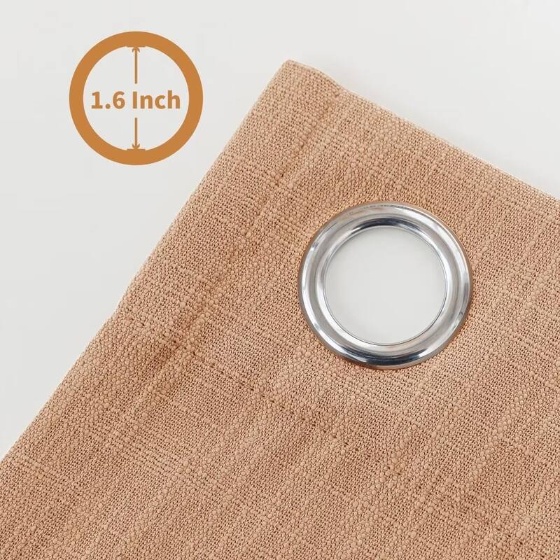Linen Texture Light Filtering Grommet Panel Pair