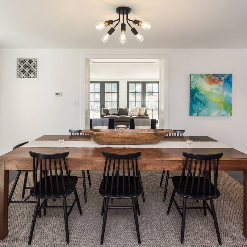 5-Light Semi Flush Mount Chandelier for Hallway Entryway Dining Room